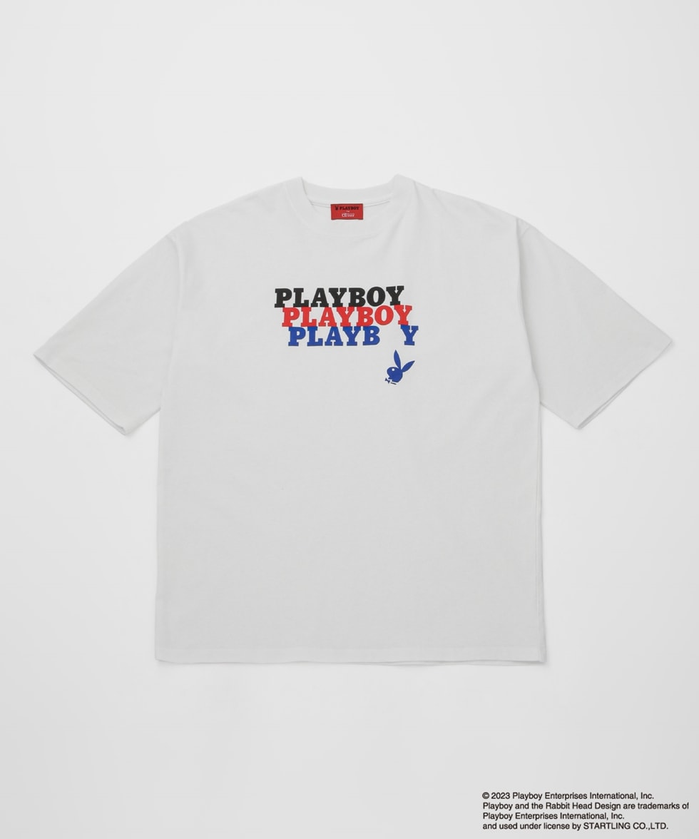 LB.03/「PLAYBOY別注」RABBIT LOGO Tシャツ / ホワイト | 6683124239