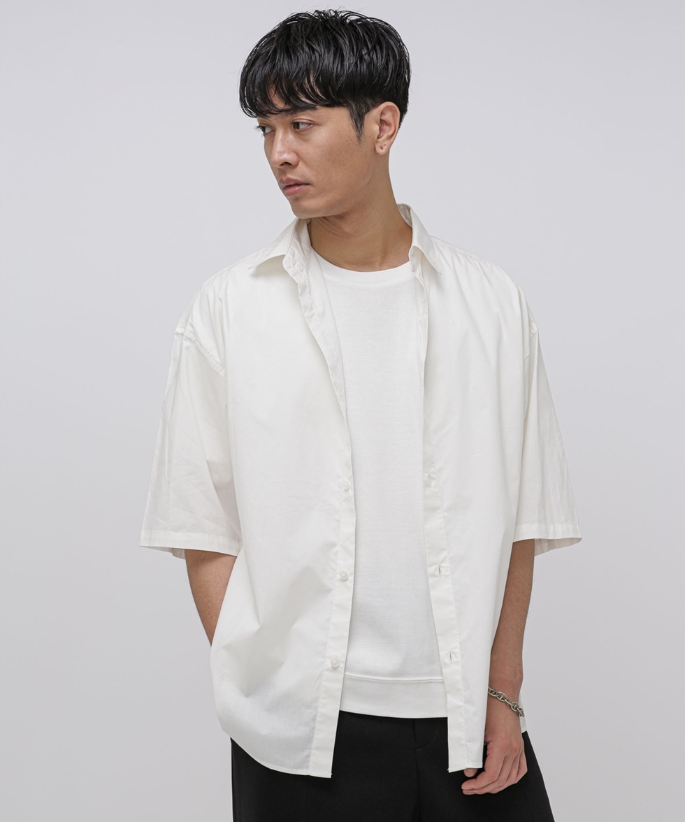 大人のワイドシャツ」レギュラーカラー 半袖 / ホワイト | 6683221201