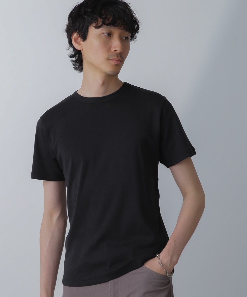 フライスクルーネックTシャツ / ブラック | 6684124237 | ナノ 