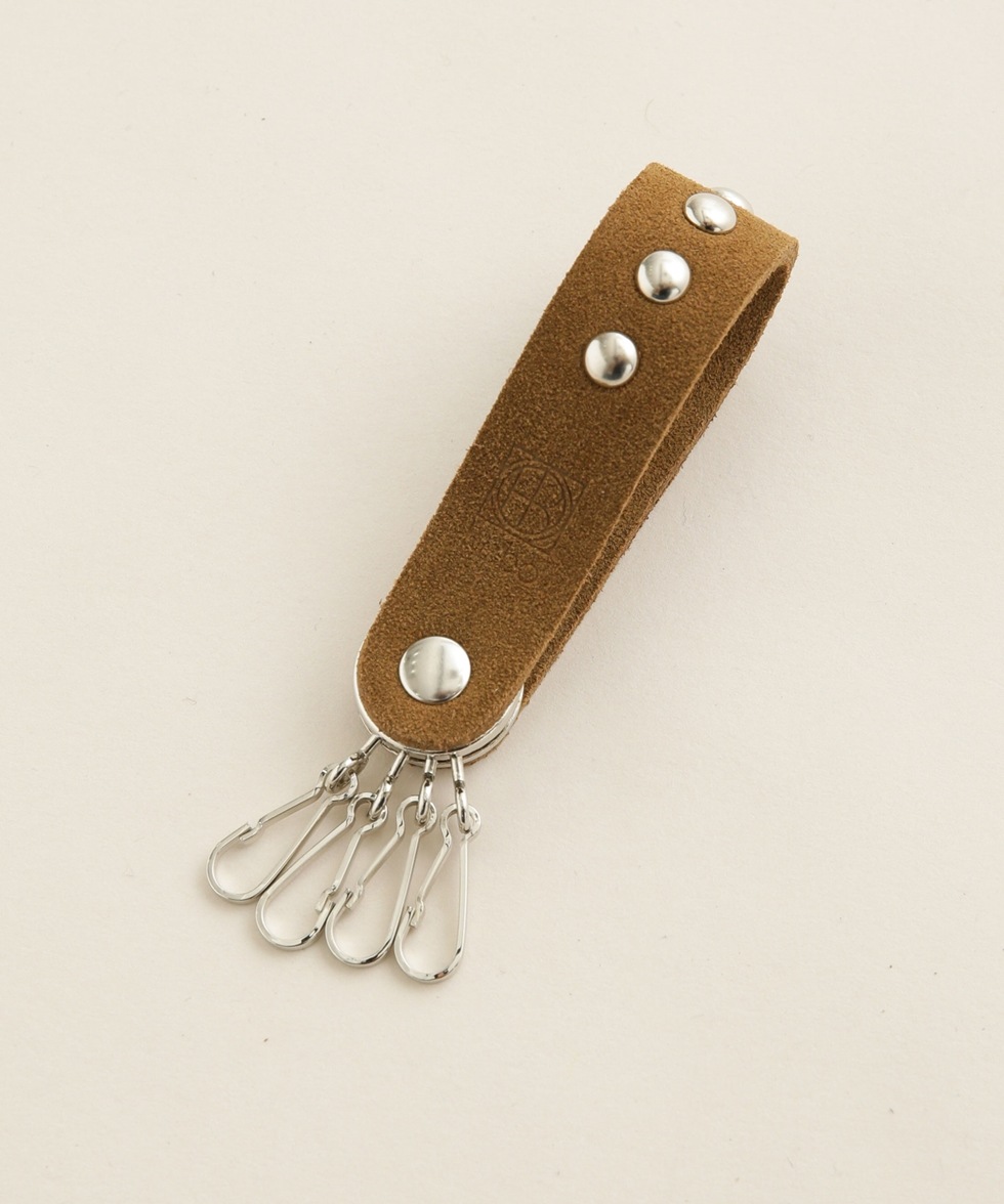 STUDDED KEY RING COW SUEDE / ブラック | 6702253054 | ナノ