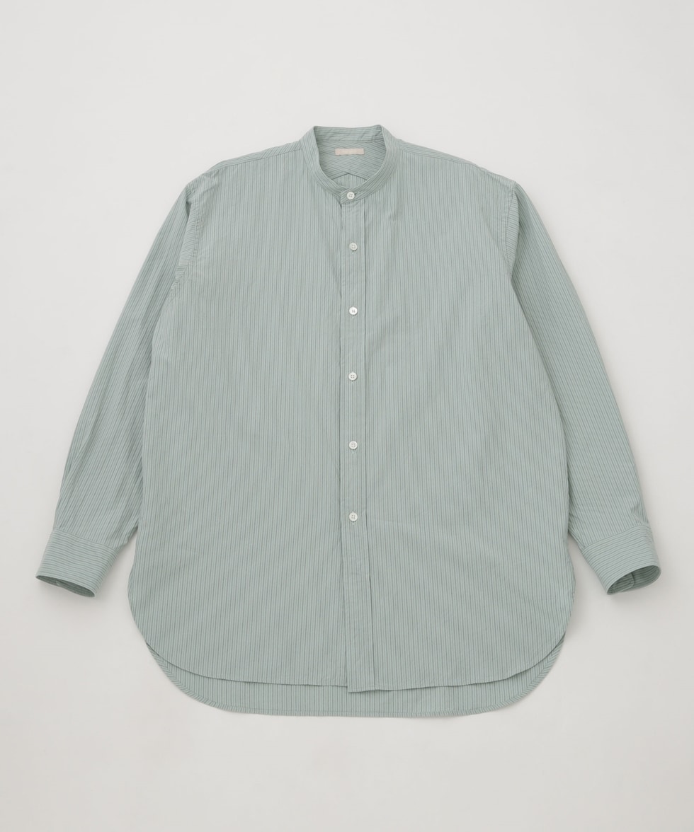 POPLIN STRIPE OVERLAID SHIRT