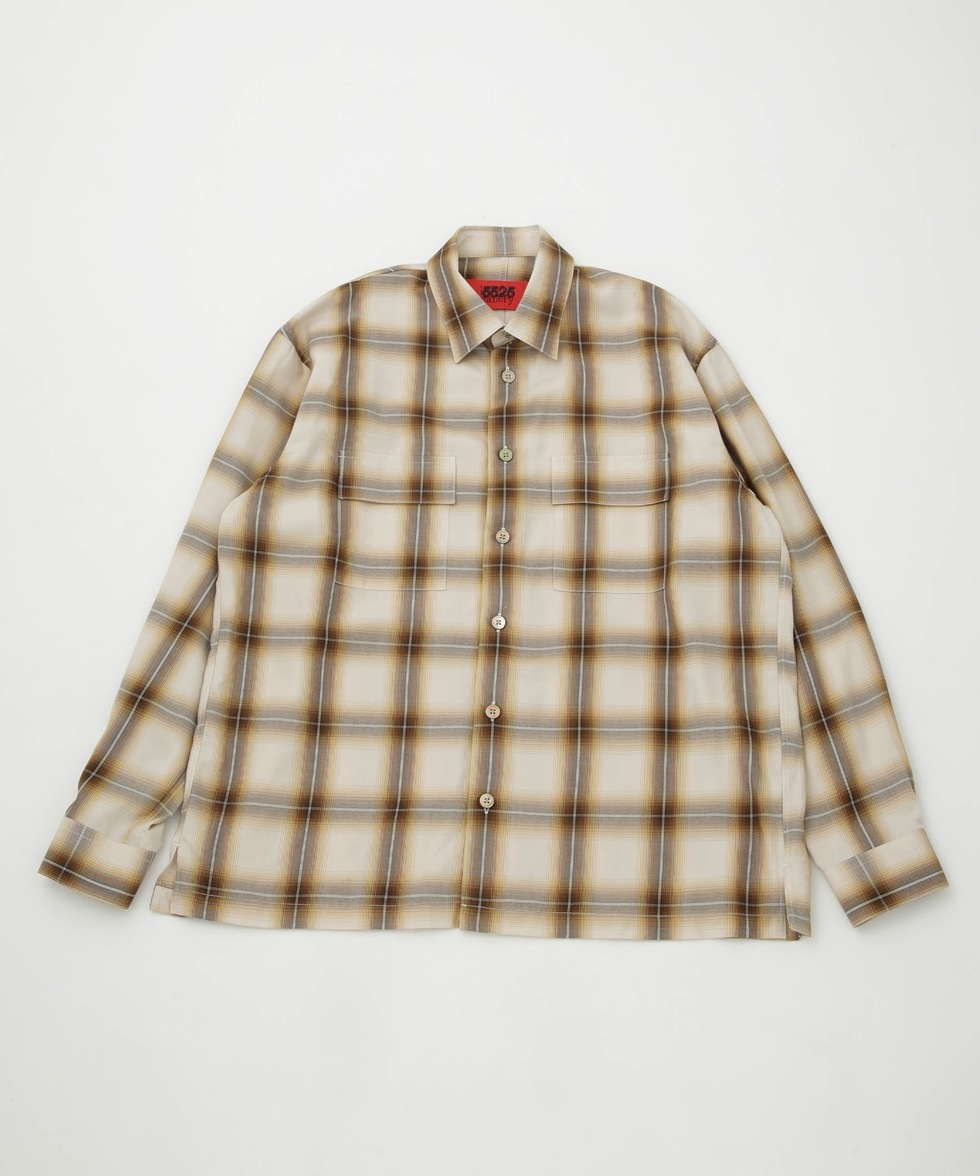 別注 D/POCKET OMBRE CHECK SHIRT / ベージュ | 6703120150 | ナノ