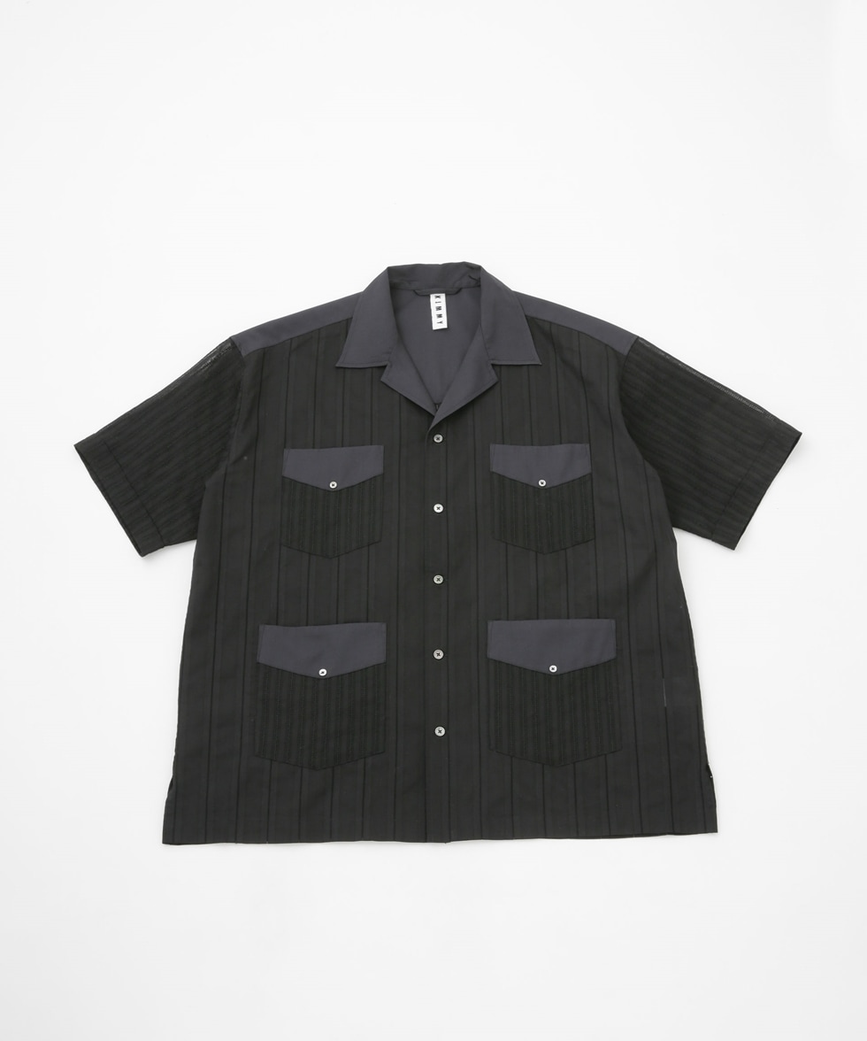 LENO CLOTH CUBAN SS SHIRT / ブラック | 6703121001 | ナノ 