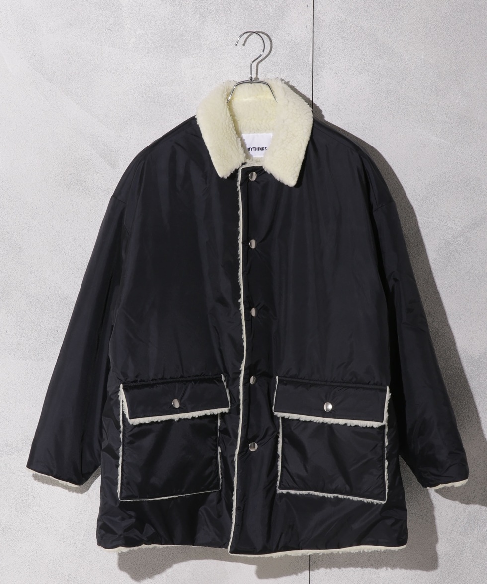 MYTHINKS Boa Nylon Shirt コーチジャケット 裏ボア - fishkabob.com