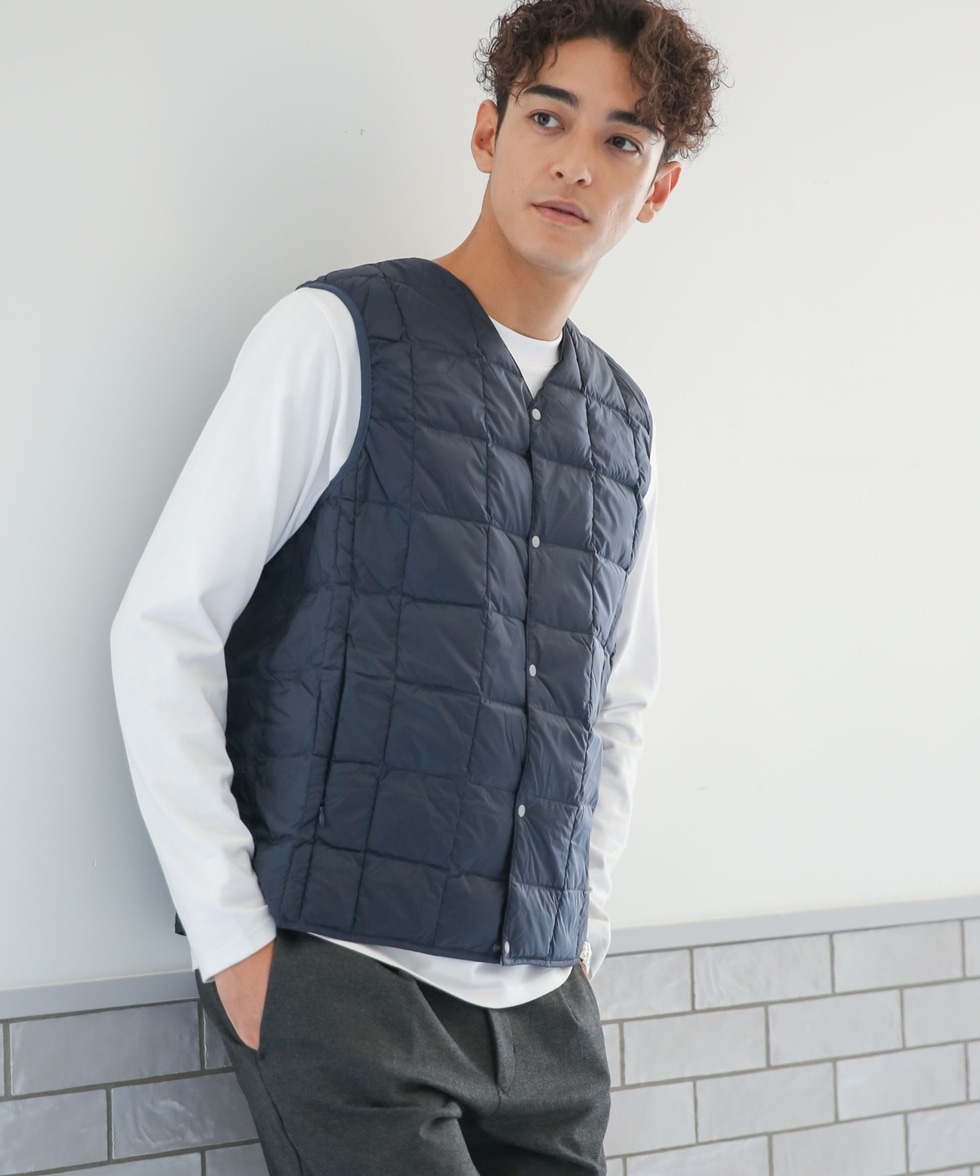 V-NECK BUTTON DOWN VEST / ブラック | 6703214019 | ナノ・ユニバース