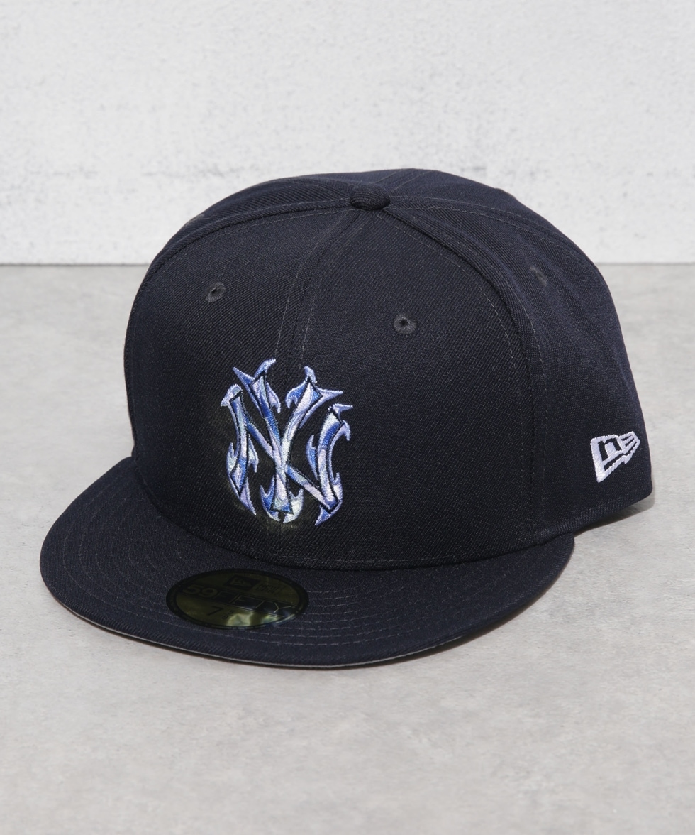 帽子【完売品】59FIFTY ニューヨーク・ヤンキース　ダブルロゴ　ネイビー