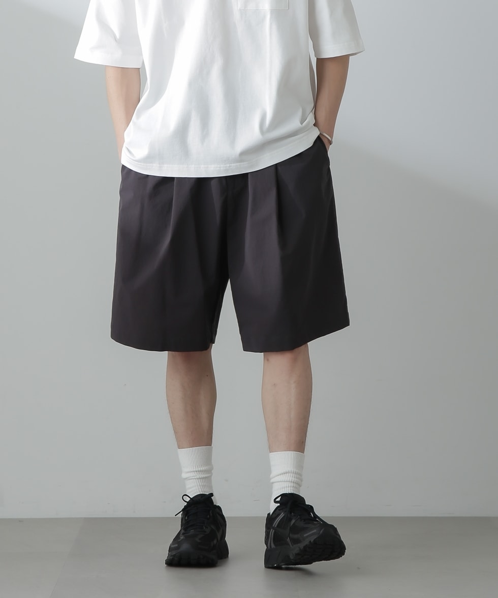 WOOLY NYLON WIDE EASY SHORTS / グレー | 6704128027 | ナノ 