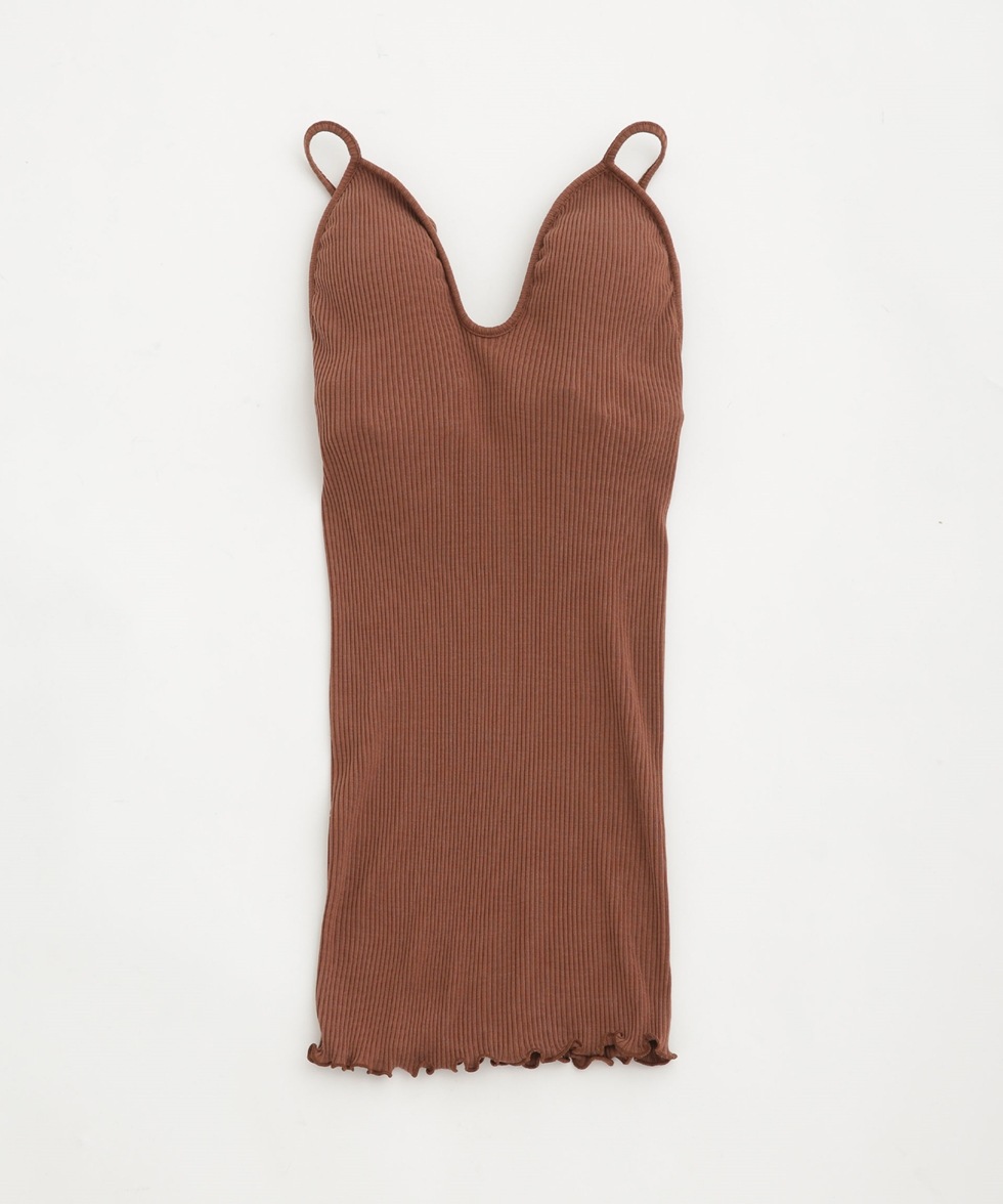 Supima silk bra camisole / ブラック | 6713124007 | ナノ