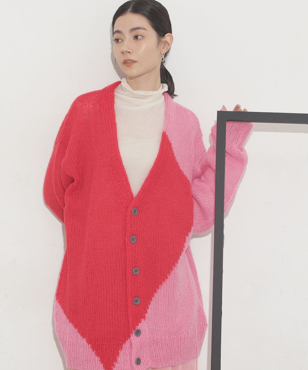 Hand Knitted Mohair Cardigan / ブラック | 6713222057 | ナノ ...