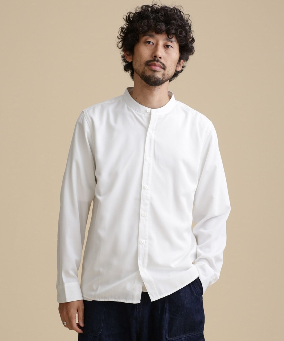 サイズ42！BONCOURA バンドカラーシャツ | hartwellspremium.com