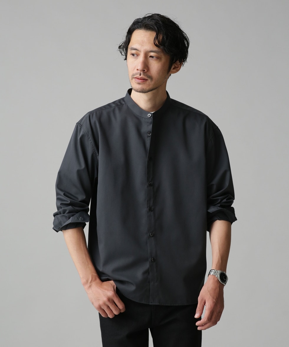 サイズ42！BONCOURA バンドカラーシャツ | hartwellspremium.com