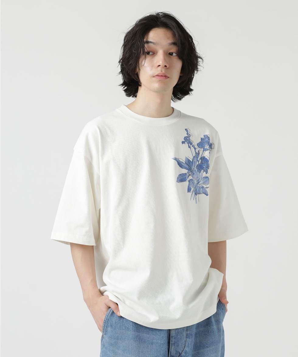 LB.04/フラワープリント刺繍Ｔシャツ / スミクロ | 6723124214 | ナノ