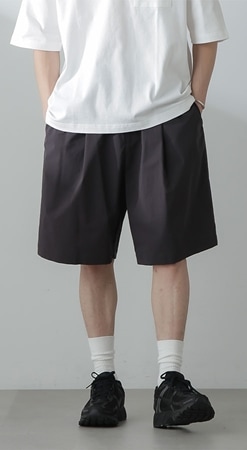 WOOLY NYLON WIDE EASY SHORTS