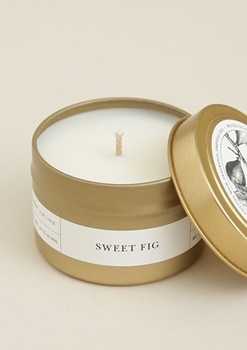 GOLD TRAVEL CANDLE SWEET FIG