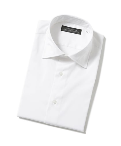 コンフォータブル　ドレスセミワイドシャツ　半袖