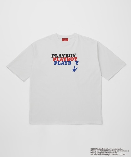 LB.03/「PLAYBOY別注」RABBIT LOGO Tシャツ / ホワイト