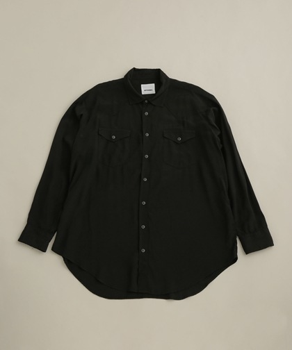 MY RAYON SILK WESTERN SHIRT / ブラック | 6702120330 | ナノ