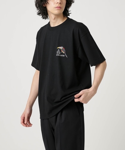LB.04/「Variegator別注」バードプリントTシャツ / ブラック